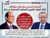 الرئيسان السيسى وأردوغان يتوافقان على الوقف الفورى للعدوان على غزة.. إنفوجراف