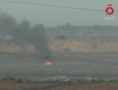 "القاهرة الإخبارية" تعرض لحظة اشتعال آلية عسكرية إسرائيلية على حدود غزة