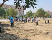 استكمال زراعة 1000 شجرة مثمرة ضمن فعاليات معسكر قوافل جامعة سوهاج الرياضية