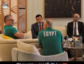 ميكالي يجتمع مع وزير الرياضة وعلام فى معسكر المنتخب الأولمبى