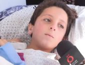 الطفل الفلسطينى المصاب يوجه الشكر للرئيس السيسى لاستجابته ونقله للعلاج بمصر