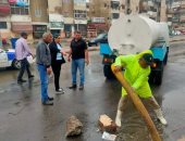 رئيس حى المناخ ببورسعيد: رفع حالة الطوارئ للتعامل مع مياه الأمطار.. صور