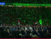 الرئيس السيسى يشاهد فيلم "رسالة عرفان" بمؤتمر "تحيا مصر" لدعم فلسطين