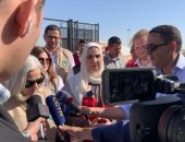 وزيرة التضامن من معبر رفح: ندعم قضية فلسطين إنسانيا وسياسيا.. فيديو وصور