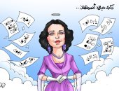 كاريكاتير "اليوم السابع" يحيى ذكرى ميلاد أسمهان بريشة الفنان أحمد قاعود
