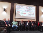 قيادات "الحرية المصري" خلال مؤتمر جماهيرى يدعون للاحتشاد فى انتخابات الرئاسة