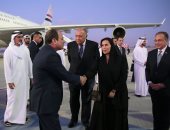 صور وصول الرئيس السيسى إلى دبى للمشاركة فى قمة المناح "كوب 28"