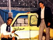 طارق عبد العزيز مع محمد سعد في صورة عام 1988 