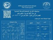 مواصفات امتحان مادة اللغة العربية للفصل الدراسى الأول للمرحلة الإعدادية