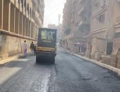 تطوير ورصف عدد من الشوارع فى حى الهرم ضمن الخطة الاستثمارية.. فيديو