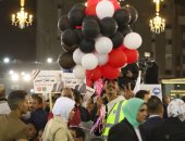بالونات بألوان علم مصر.. مشاهد مبهجة بمؤتمر دعم المرشح الرئاسى السيسى ببورسعيد