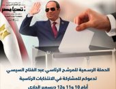 انزل شارك.. حملة السيسى تدعو المصريين للمشاركة فى الانتخابات الرئاسية