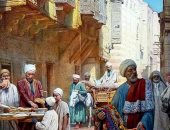 أعمال المستشرقين والفنانين الأوروبيين.. لوحة بائع السجاد في مصر