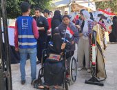 بأعلام مصر.. ذوو الهمم فى مقدمة الناخبين فى اليوم الثانى للانتخابات الرئاسية