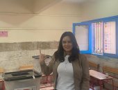 رشا مهدى: شكل أعداد الناخبين فى اليوم الثالث يفرح والناس بتشارك بسعادة