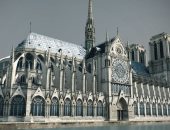 تصميم كاتدرائية "نوتردام" الباريسية الشهيرة على الجليد بالصين