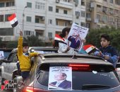 مسيرة بالسيارات بمصر الجديدة احتفالا بتتويج الرئيس السيسى لفترة رئاسية جديدة 