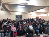 تعريف الطلاب بدور مبادرة "حياة كريمة" التنموى فى ندوة بآداب حلوان 