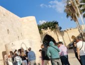 فسحة الشتاء في الإسكندرية.. إقبال كبير للمواطنين على قلعة قايتباي الأثرية..فيديو