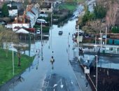 إعلان مؤشر القلق شرقى بريطانيا إثر الفيضانات الناجمة من عاصفة "هينك"