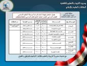 جدول امتحانات الصف الثالث الإعدادى بمحافظة القاهرة التيرم الأول 2024