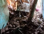 أول صور من الانهيار الجزئي بمنزل أسفر عن إصابة 3 مواطنين فى مدينة إسنا