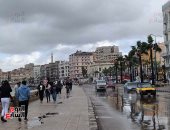 نوة الكرم تضرب الإسكندرية.. هطول أمطار غزيرة لليوم الثالث