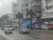 هطول أمطار على الإسكندرية فى خامس أيام نوة الكرم.. صور