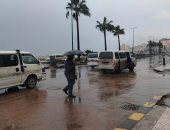 أمطار غزيرة لا تتوقف.. نوة الكرم تضرب الإسكندرية.. فيديو وصور