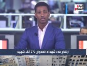 27 ألف شهيد.. تليفزيون اليوم السابع يستعرض آخر تفاصيل الأوضاع فى غزة