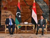 الرئيس السيسى و"المنفى" يؤكدان أهمية ترسيخ وحدة ليبيا وخروج جميع القوات الأجنبية والمرتزقة