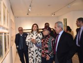 وزيرة الثقافة تفتتح معرض "فانتازيا السيريالية" لوليد عونى بجاليرى بيكاسو