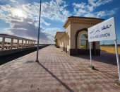 السكة الحديد تنتهى من تجديد محطة قطار بئر العبد بسيناء.. صور