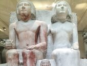 تمثال عائلي لكا إم حست وزوجته وابنه من مقتنيات المتحف المصرى