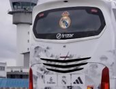 حافلة ريال مدريد تتعرض لحادث قبل مواجهة لايبزيج فى دورى أبطال أوروبا