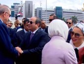 الرئيس السيسى يستقبل نظيره التركى أردوغان لدى وصوله مطار القاهرة