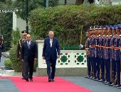 مراسم استقبال رسمية للرئيس التركى لدى وصوله قصر الاتحادية