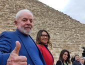 رئيس البرازيل وزوجته يزوران الأهرامات والمتحف الكبير.. صور