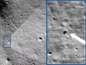 آخر صورة للقمر من مركبة الهبوط الأمريكية قبل أن تنقلب على جانبها
