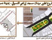 تفاصيل تطوير ساحة الميدان الإبراهيمى فى دسوق بكفر الشيخ بـ6 ملايين جنيه