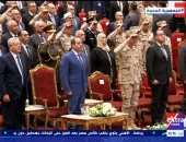 عزف سلام الشهيد بحضور الرئيس السيسى خلال الندوة التثقيفية للقوات المسلحة