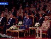 الرئيس السيسى يشاهد فيلما بعنوان "أبطال من بلدى" خلال الندوة التثقيفية