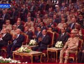 الرئيس السيسى يشاهد فيلما بعنوان "ويبقى الأثر" خلال الندوة التثقيفية