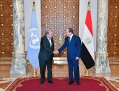 الرئيس السيسى يثمّن مواقف سكرتير عام الأمم المتحدة من الحرب فى غزة