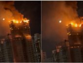 إخلاء مبان وانقطاع الكهرباء إثر حريق ضخم فى مبنى شاهق بالبرازيل..فيديو وصور