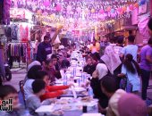 إفطار فيصل.. المئات ينظمون حفل إفطار جماعى بالجيزة.. صور