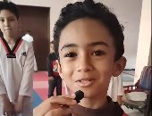 محمد محسن وجويرية 7 سنوات أبطال التايكوندو فى بطولة "سكندريات العالم"