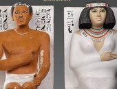 مقتنيات المتحف المصري.. تمثالا رع حتب وزوجته نفرت