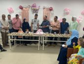 احتفال بسبوع أول مولودة فلسطينية داخل مستشفى إهناسيا التخصصى فى بنى سويف
