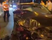 إصابة 6 أشخاص إثر حادث تصادم 3 سيارات فى الجيزة 